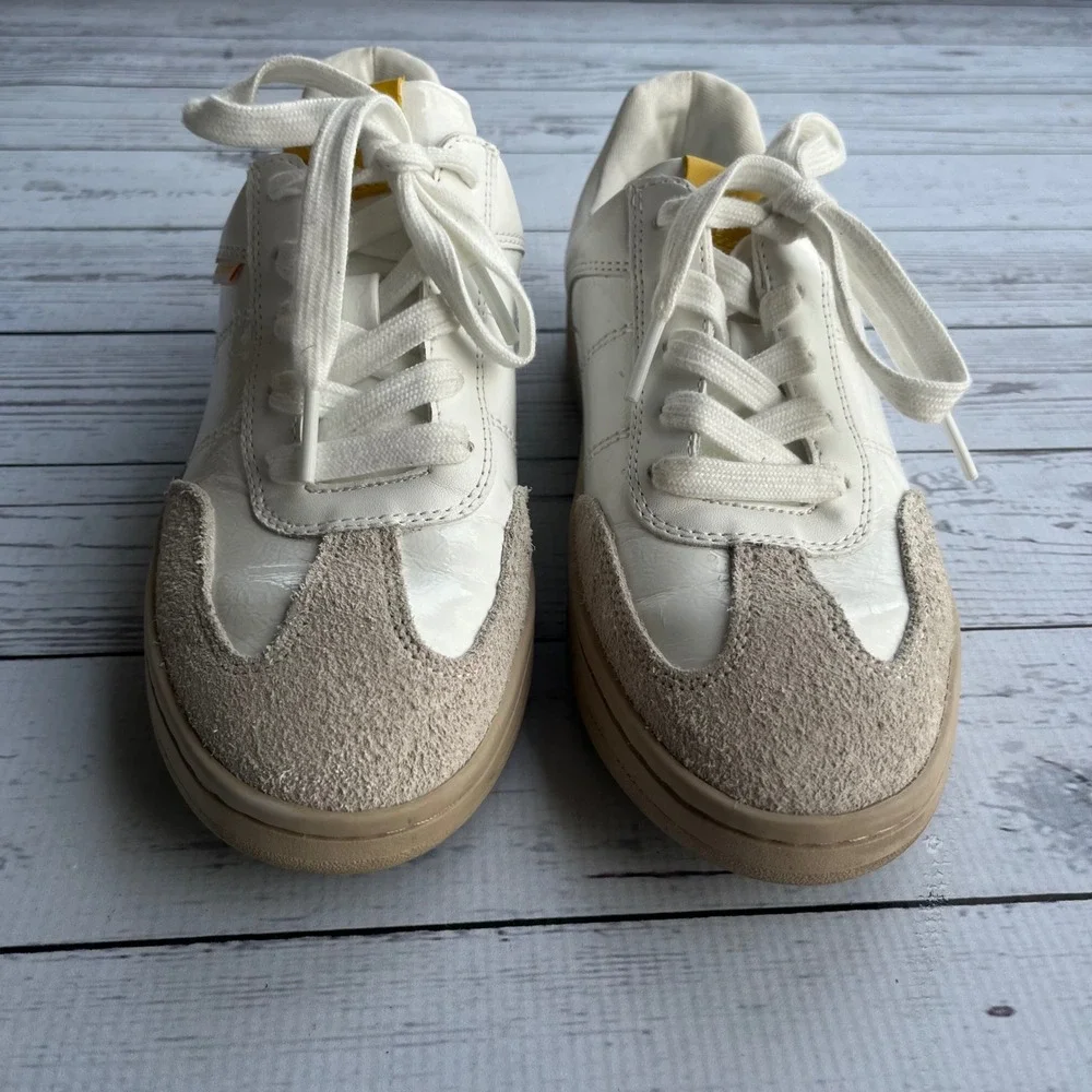 Michael Kors Womens‎ Yellow Leather Suede Low Top Preppy Sporty Sneakers Size 6M